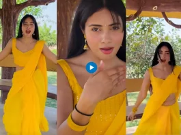 A girl in a yellow saree effortlessly glides through a park with her killer and electrifying dance performance on 'Show Me The Thumka'
