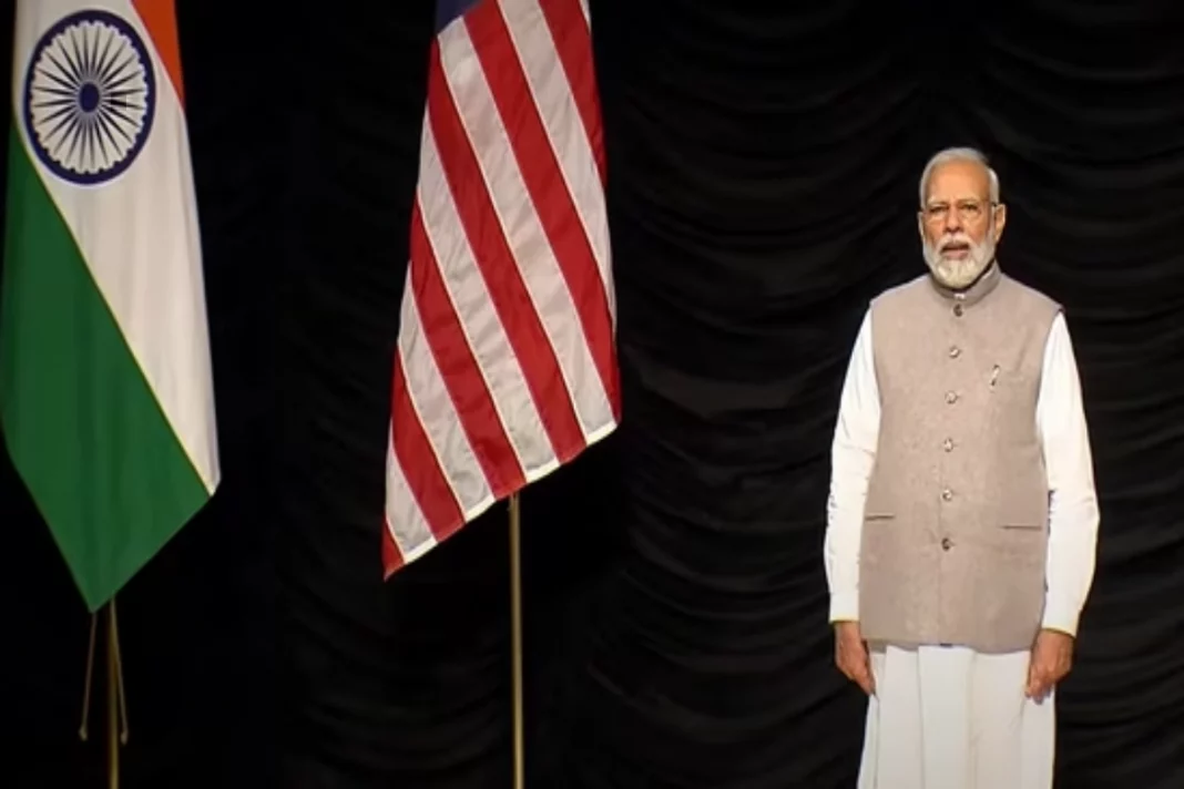 PM addressed a large crowd of Indian diaspora at Ronald Regan Center in Washington.