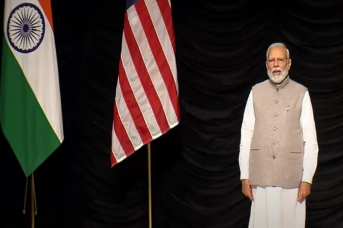 PM addressed a large crowd of Indian diaspora at Ronald Regan Center in Washington.