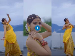 A dance video has taken the internet by storm where a girl is grooving to the beats of Sapna Chaudhary's popular song 'Chatak Matak'