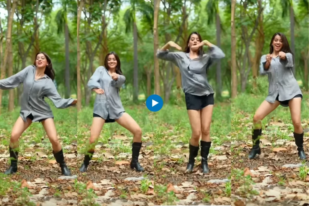 Girl showcased her exceptional skills as she danced amidst the lush greenery of a jungle, grooving to the Bollywood track 'Crazy Kiya Rey'