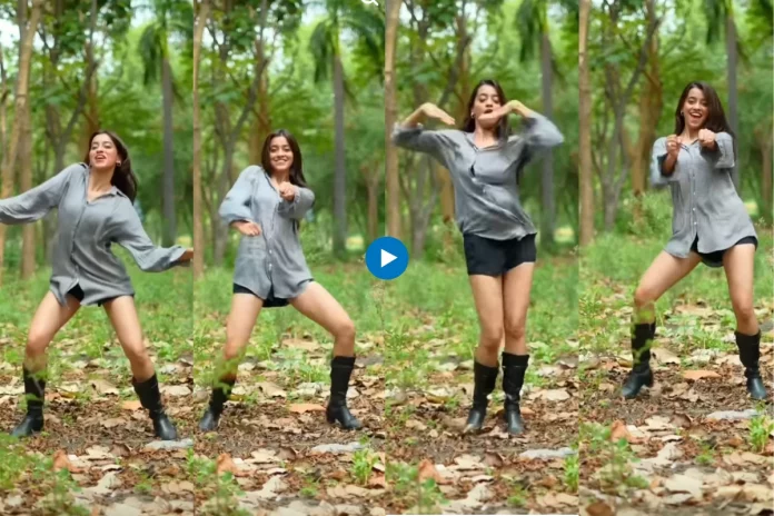 viralgirldance Girl showcased her exceptional skills as she danced amidst the lush greenery of a jungle, grooving to the Bollywood track 'Crazy Kiya Rey'