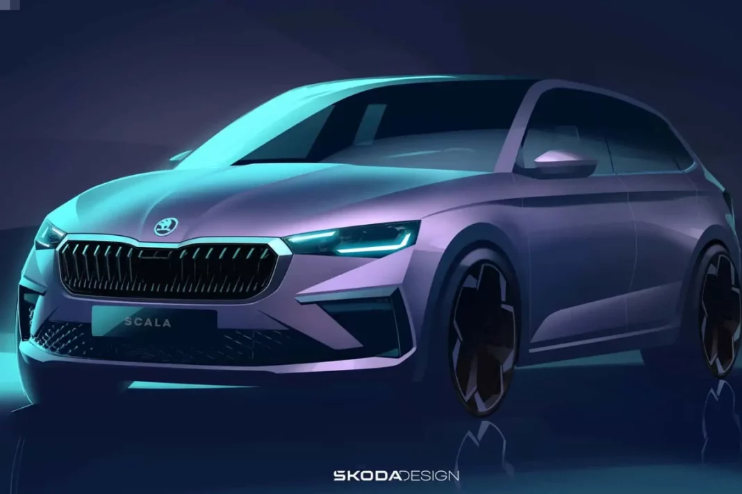 2024 Skoda Scala facelift teased ahead of August 1 official launch, Details