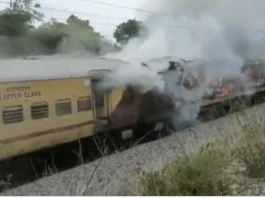 Three coaches of Falaknuma Express caught fire on Friday.