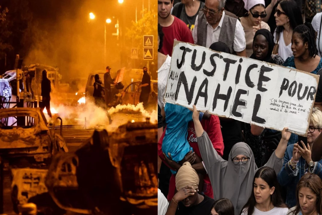 Protestors have erupted in urban centers across France following killing of a teenager by traffic police.