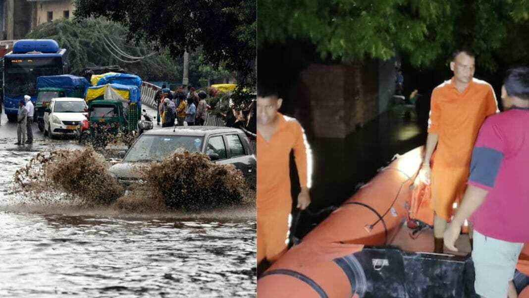Flood like situations arose in many parts of the city after heavy rainfall
