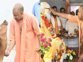 UP CM Yogi Adityanath offered prayer at Gorakhnath temple on the occasion of Guru Poornima.