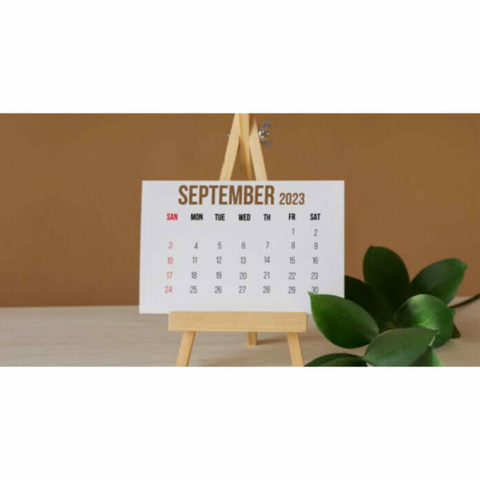 List of Holidays in September 2023