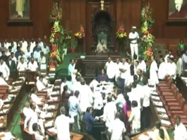 2nd day of Monsoon Session in Karnataka was marked by chaos and protest.