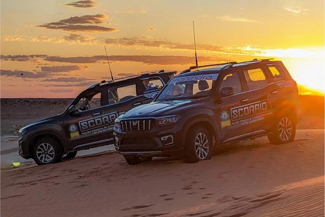 Mahindra Scorpio N sets a new world record for crossing Australia's toughest desert in Record time, Details