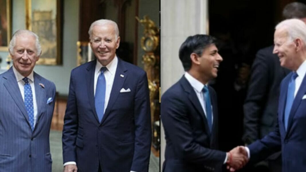 US President Joe Biden met with King Charles III and PM Rishi Sunak in UK.