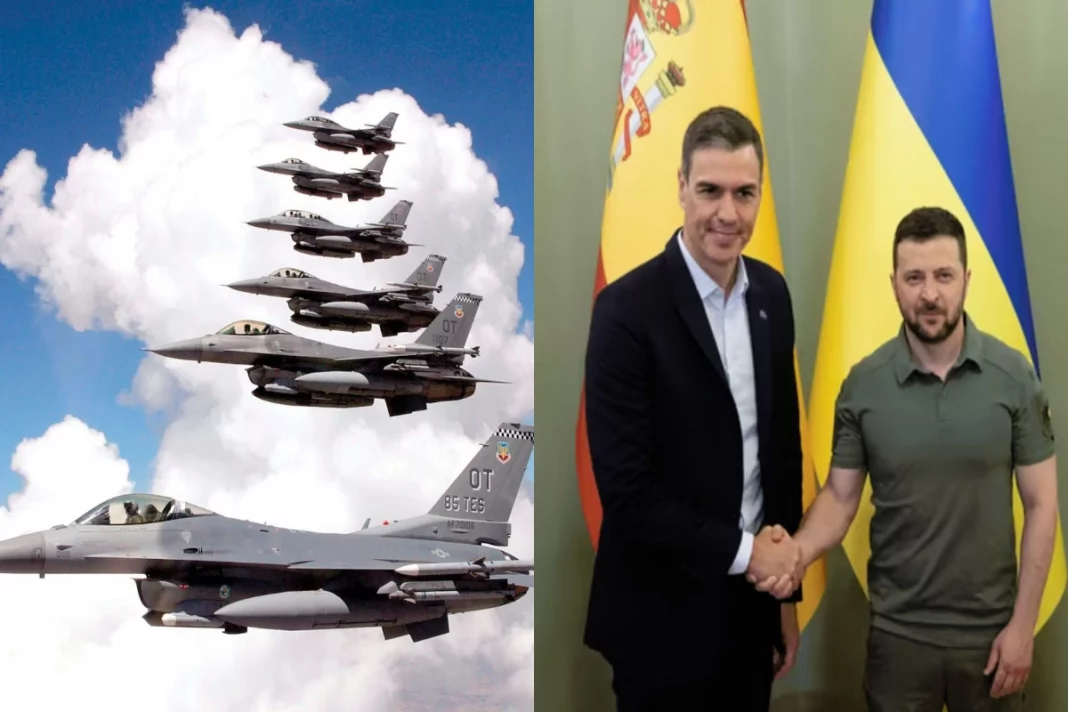 Spain deliver much needed arms to Ukraine while Zelensky gloats over delay in training of Ukrainian fighters in F-16s.