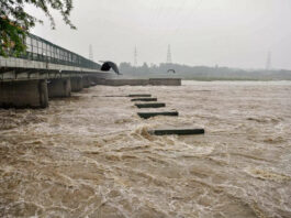 Water level in Yamuna