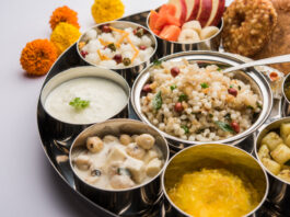 Navratri,Upwas,Thali,/,Fasting,Food,Platter,,Selective,Focus