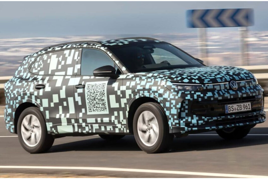 2024 Volkswagen Tiguan spotted without cover ahead of official launch, Details