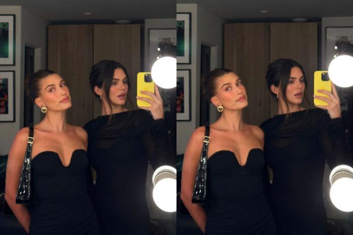 Hailey Bieber and Kendall Jenner Hailey Bieber and Kendall Jenner