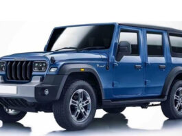 Mahindra Thar 5 Door spied yet again, this time with a bigger infotainment system, Details