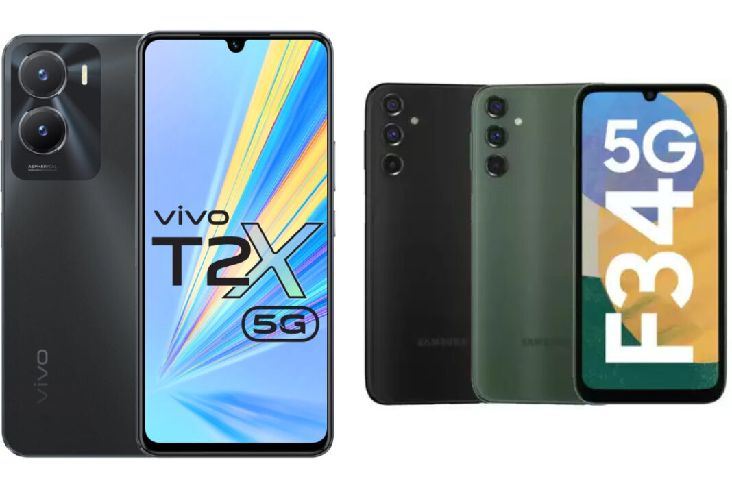 Vivo T2X 5G vs Samsung Galaxy F34 5G: Two amazing budget-friendly smartphones compared head to head, Read before you buy