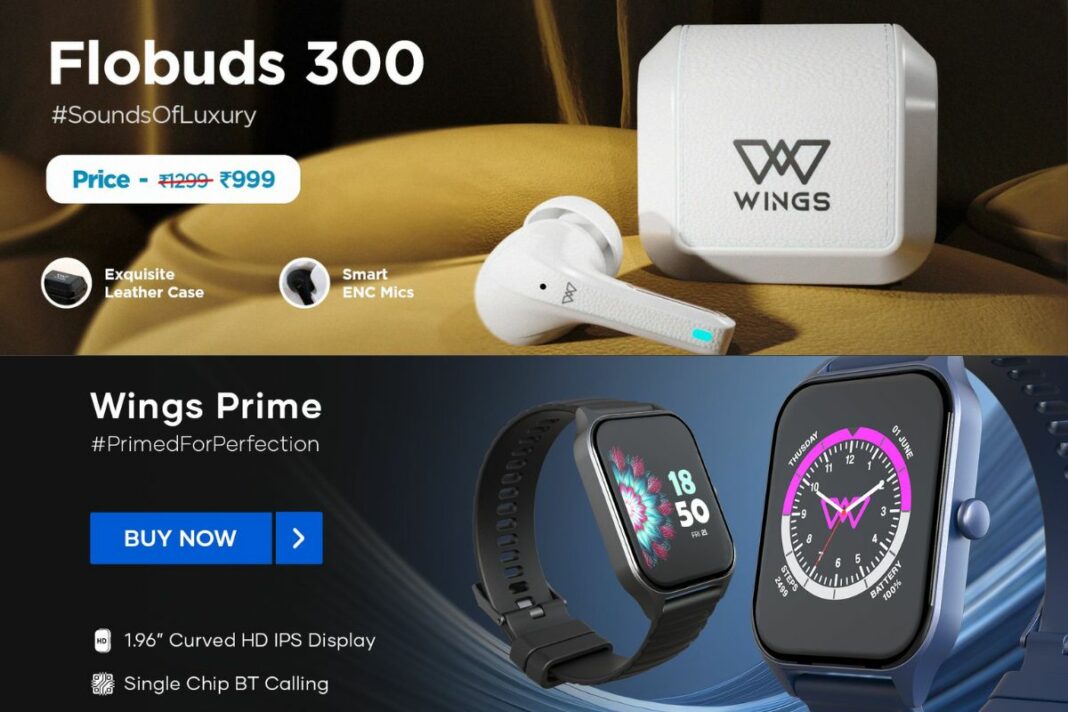 Wings Flobuds 300 TWS and Prime Smartwatch