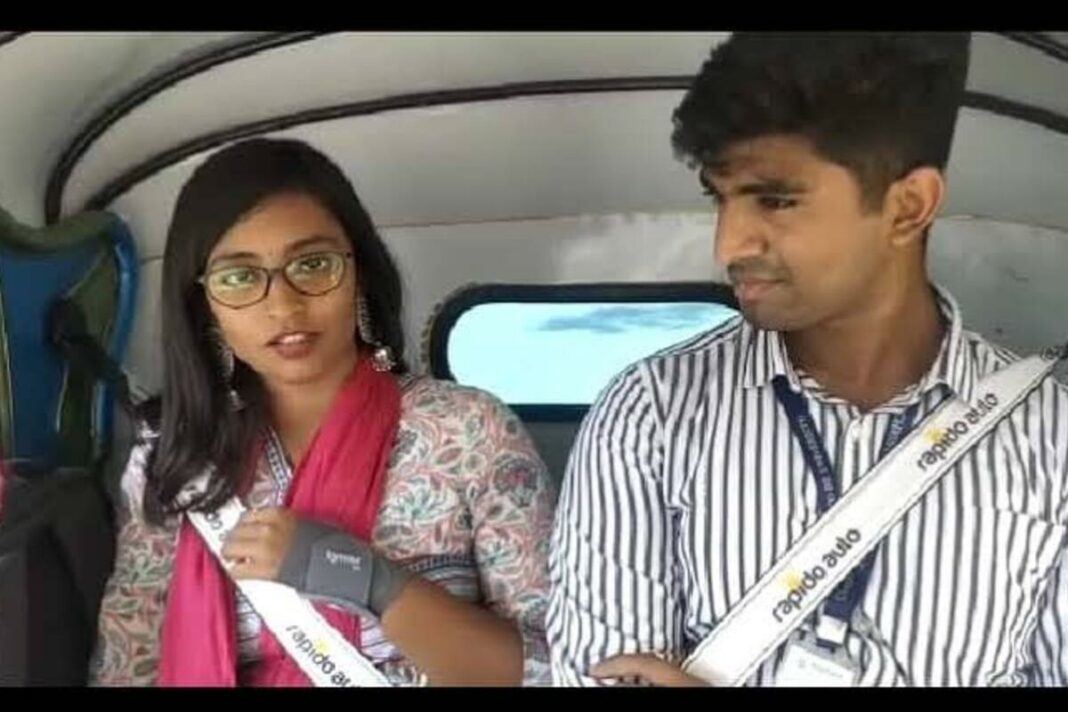 Seatbelt in Rapido rickshaw