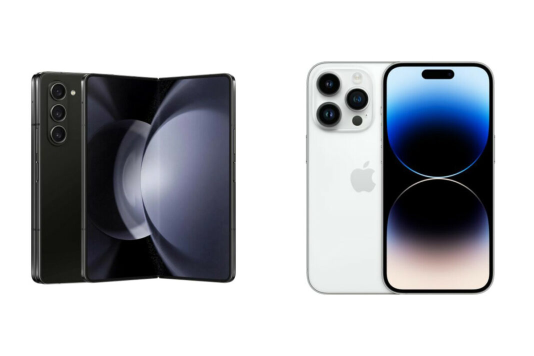 Samsung Galaxy Z Fold 5 vs Apple iPhone 14 Pro