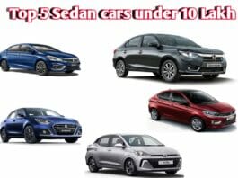 Top 5 Sedan cars under 10 Lakh