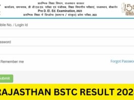BSTC Rajasthan result 2023