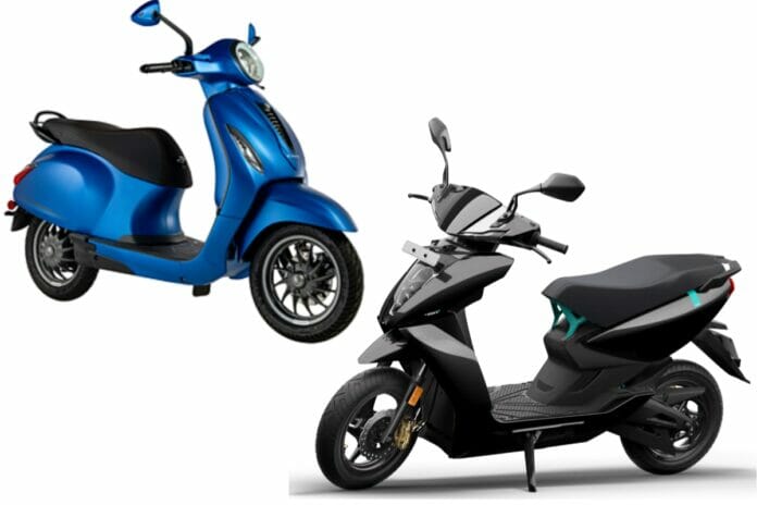 Ather 450S vs Bajaj Chetak Ather 450S vs Bajaj Chetak