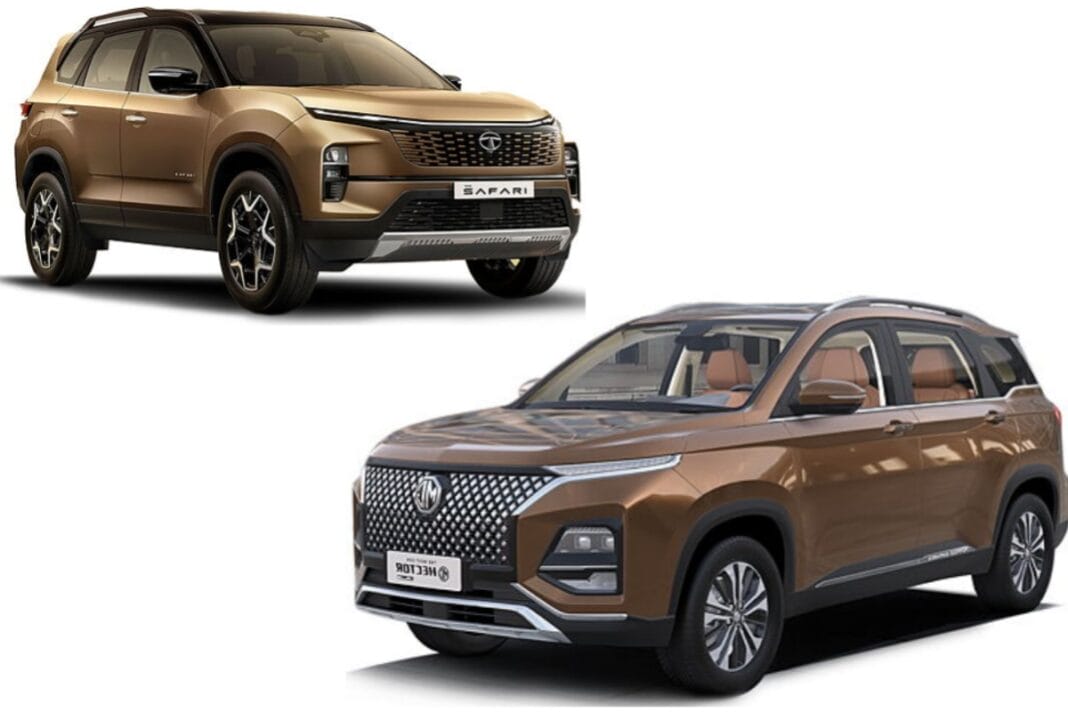 MG Hector Plus vs Tata Safari