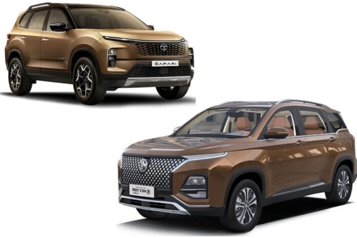MG Hector Plus vs Tata Safari MG Hector Plus vs Tata Safari
