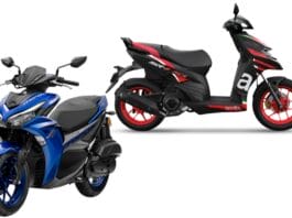 Yamaha Aerox 155 vs Aprilia SR 160