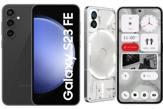 Samsung Galaxy S23 FE 5G vs Nothing Phone 2 Samsung Galaxy S23 FE 5G vs Nothing Phone 2