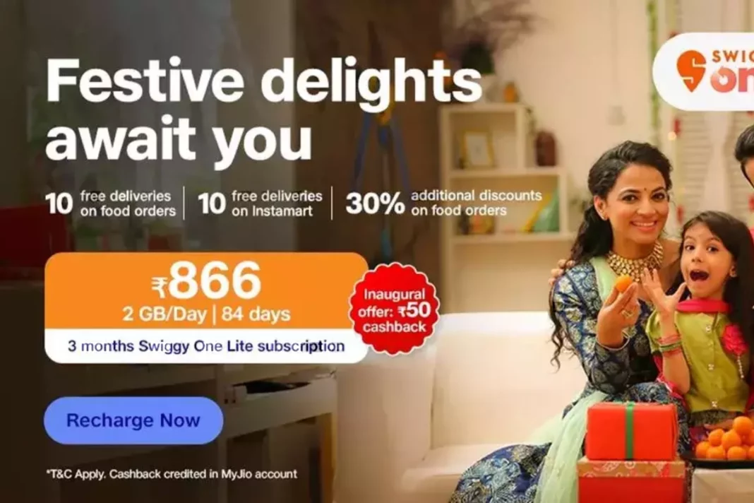 Jio Swiggy One Lite Subscription for Prepaid Recharge Plans unveiled, All details here