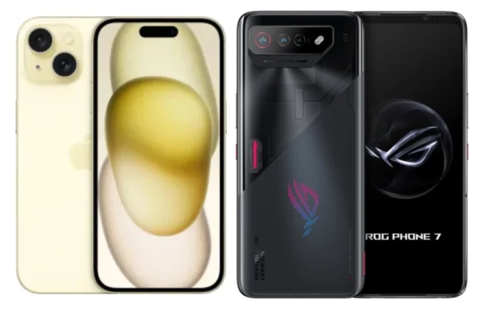 Asus ROG Phone 7 vs Apple iPhone 15 Asus ROG Phone 7 vs Apple iPhone 15
