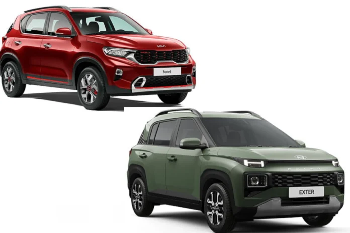 Hyundai Exter vs Kia Sonet Hyundai Exter vs Kia Sonet