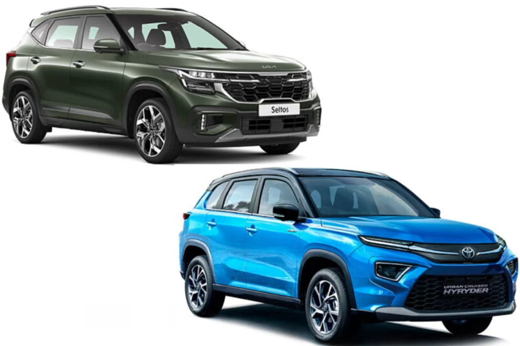 Toyota Urban Cruiser Hyryder vs Kia Seltos