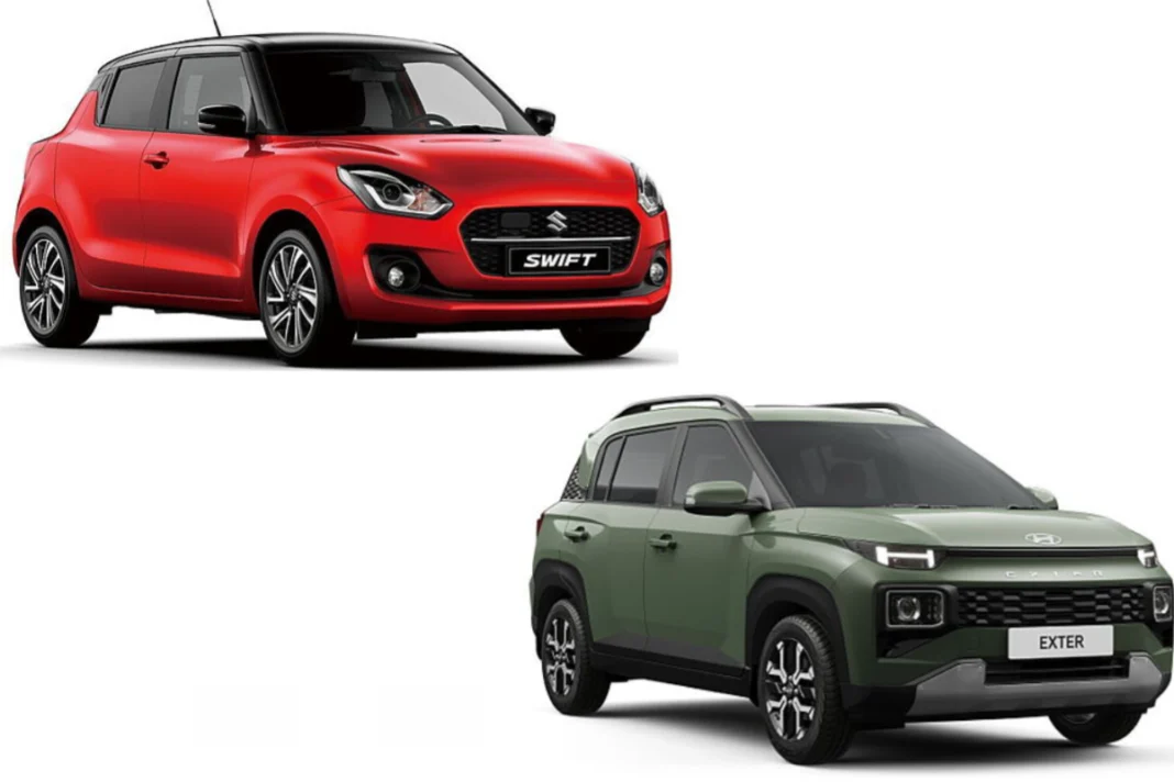 Hyundai Exter vs Maruti Suzuki Swift