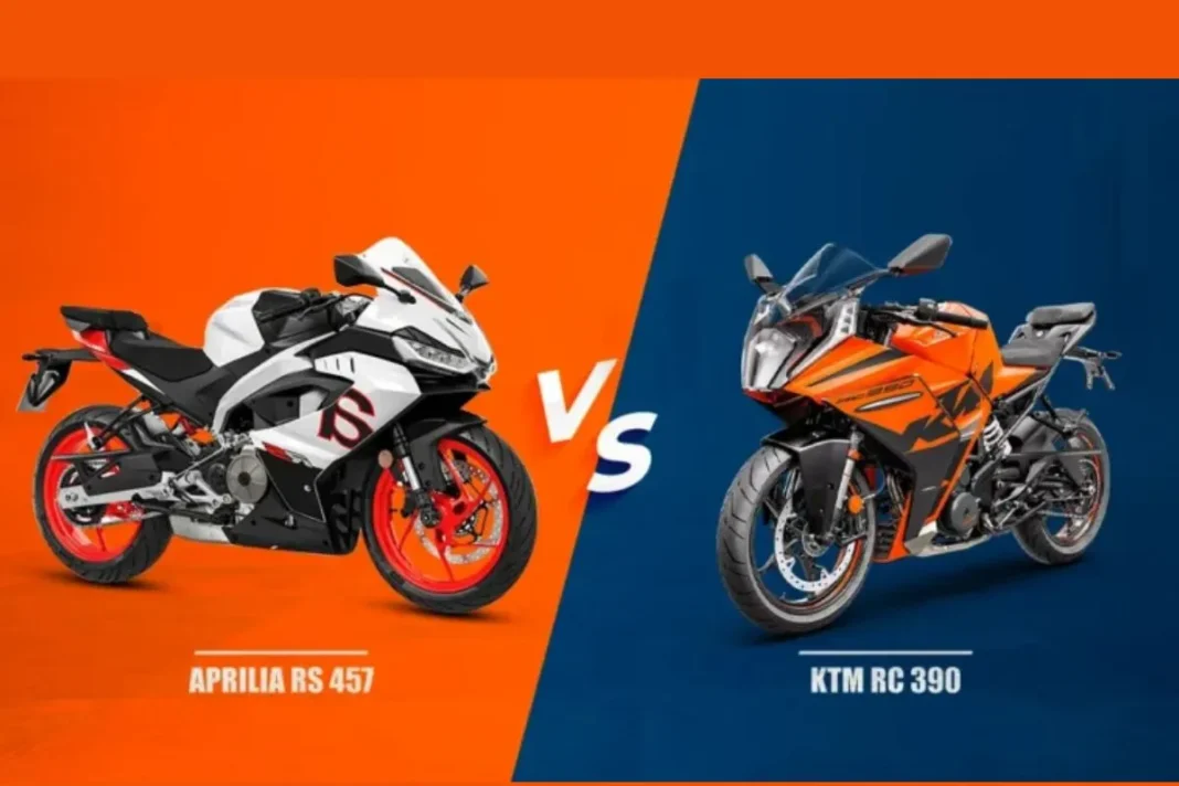 Aprilia RS 457 vs KTM RC 390 Duke