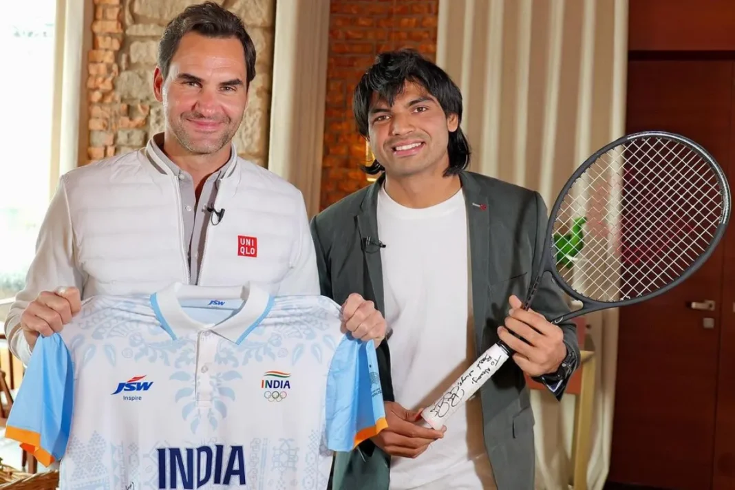 Roger Federer and Neeraj Chopra