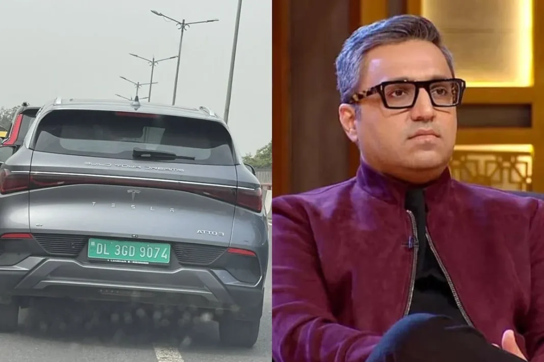 Ashneer Grover Spots Tesla