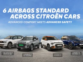 Citroen to offer 6 airbags as standard across its entire range in India, Details