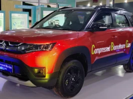 Maruti Brezza CBG makes an appearance at the Bharat Mobility Global Expo 2024, Details