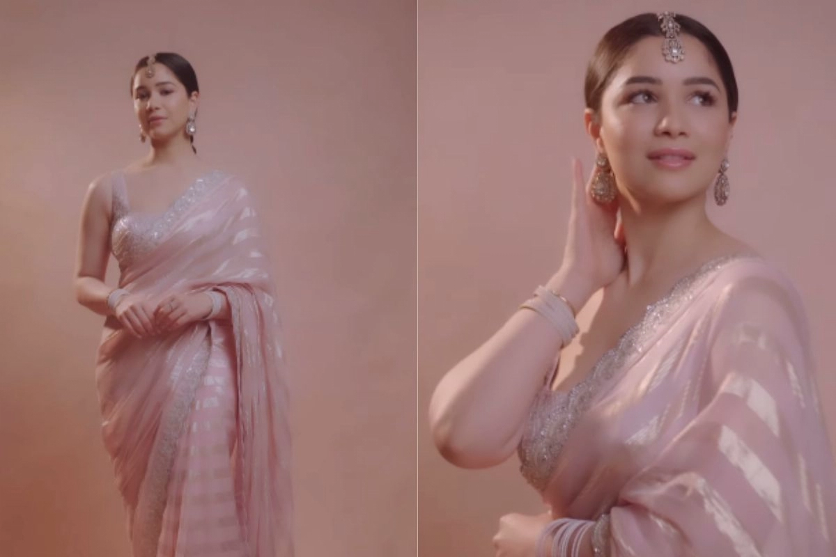 Sara Tendulkar Exudes Elegance in Pink Saree with Backless Blouse, Is She  Impressing Someone? WATCH