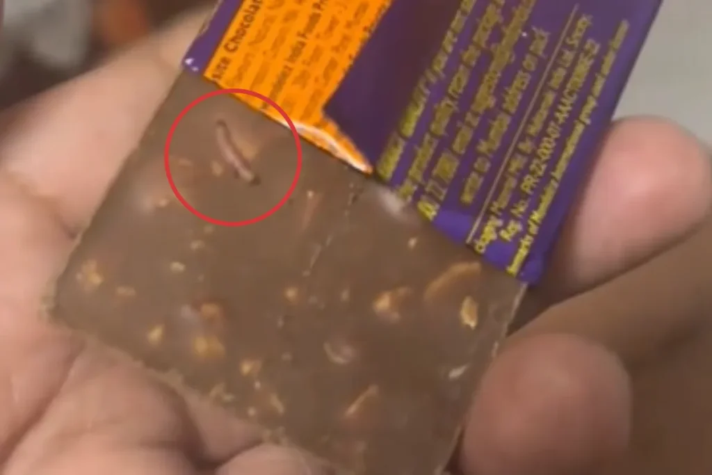 Live Worm Found in Cadbury Dairy Milk