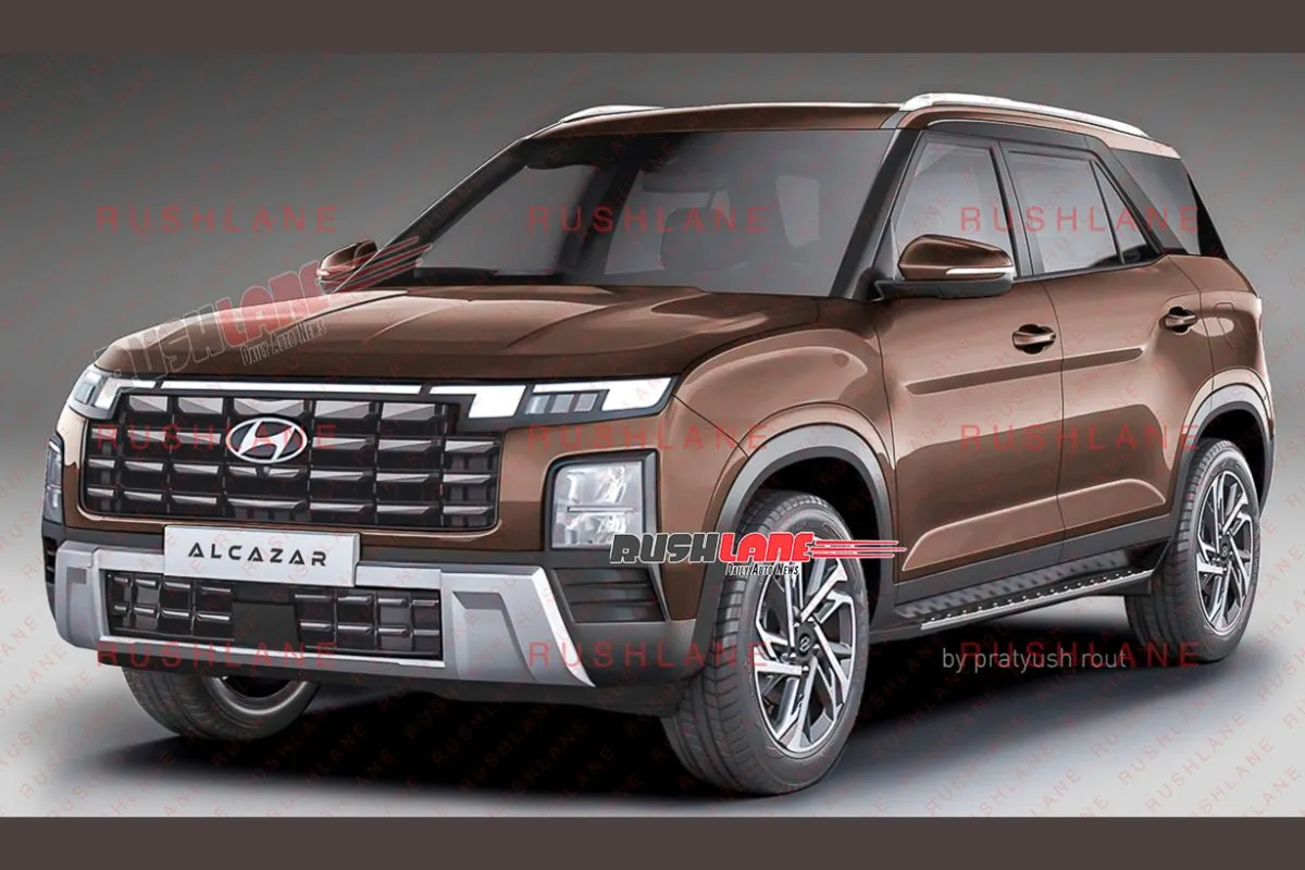 Courtesy: Rushlane 2024 Hyundai Alcazar Facelift Render
Courtesy: Rushlane