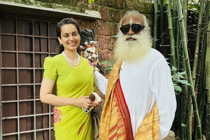Kangana and Sadhguru Kangana and Sadhguru