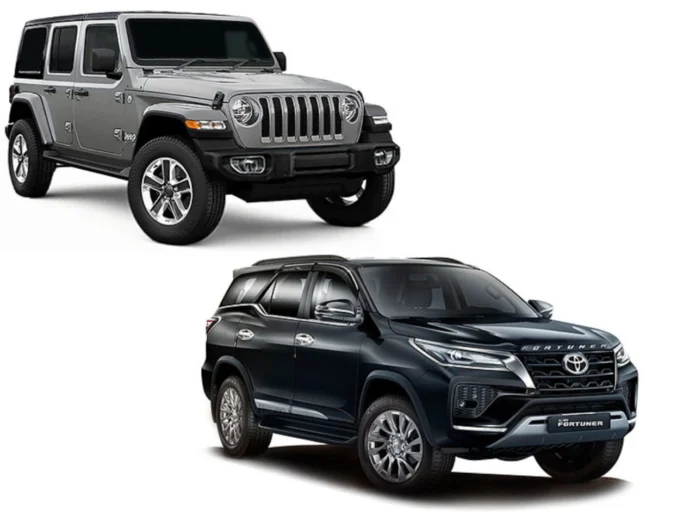 Jeep Wrangler Facelift vs Toyota Fortuner Jeep Wrangler Facelift vs Toyota Fortuner