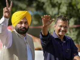 Bhagwant Mann and Arvind Kejriwal