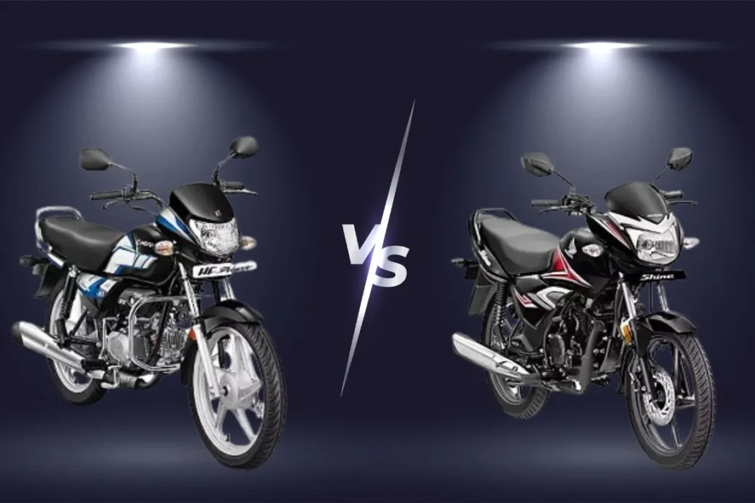 Hero HF Deluxe vs Honda Shine