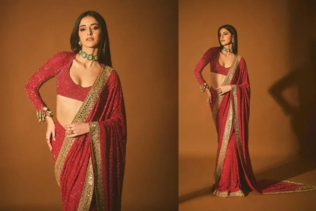 Ananya Panday Saree Look 